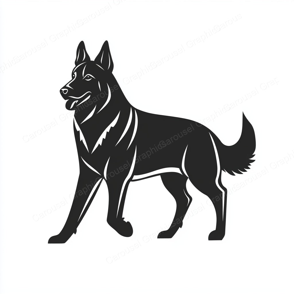German Shepherd Vector Graphic preview