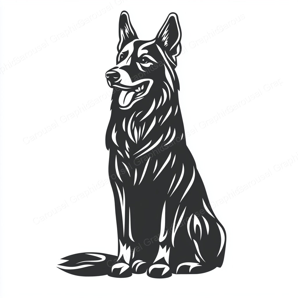 German Shepherd Vector Graphic preview