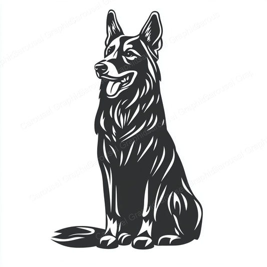 German Shepherd Vector Graphic preview