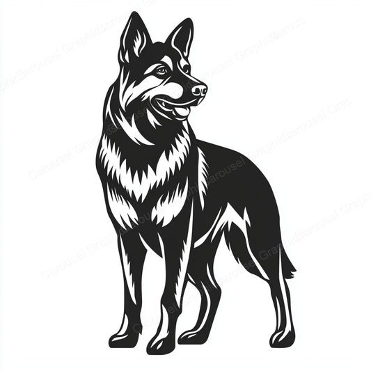 German Shepherd Vector Graphic preview