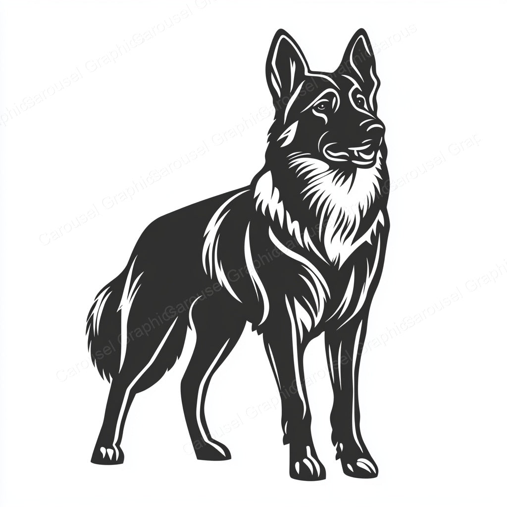 German Shepherd Vector Graphic preview