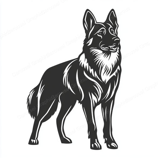 German Shepherd Vector Graphic preview