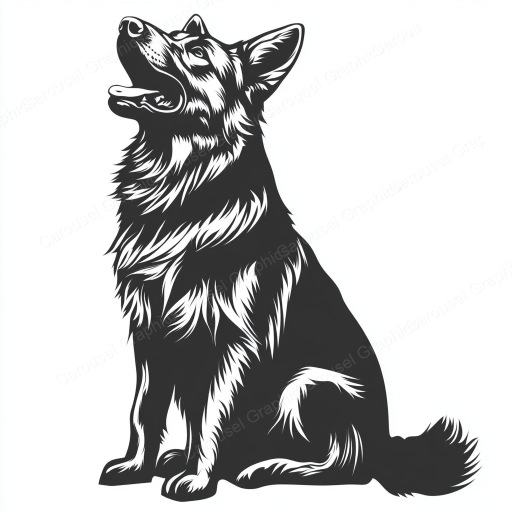 German Shepherd Vector Graphic preview