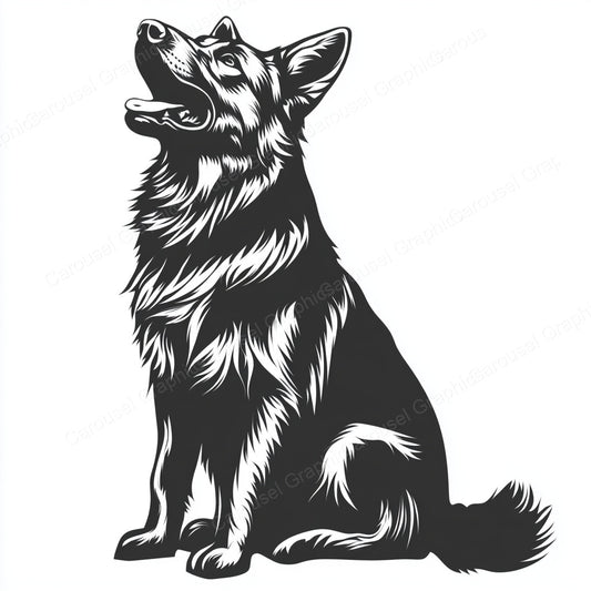 German Shepherd Vector Graphic preview