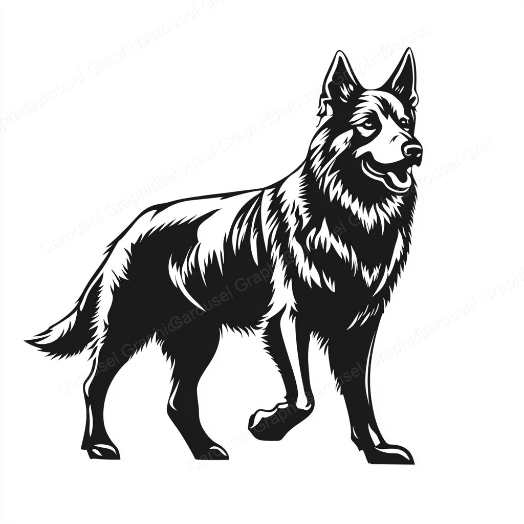 German Shepherd Vector Graphic preview