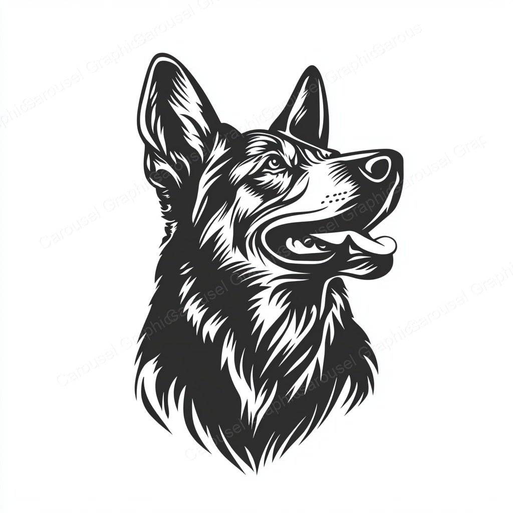 German Shepherd Vector Graphic preview