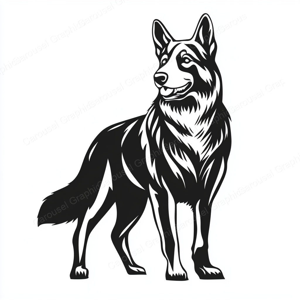 German Shepherd Vector Graphic preview