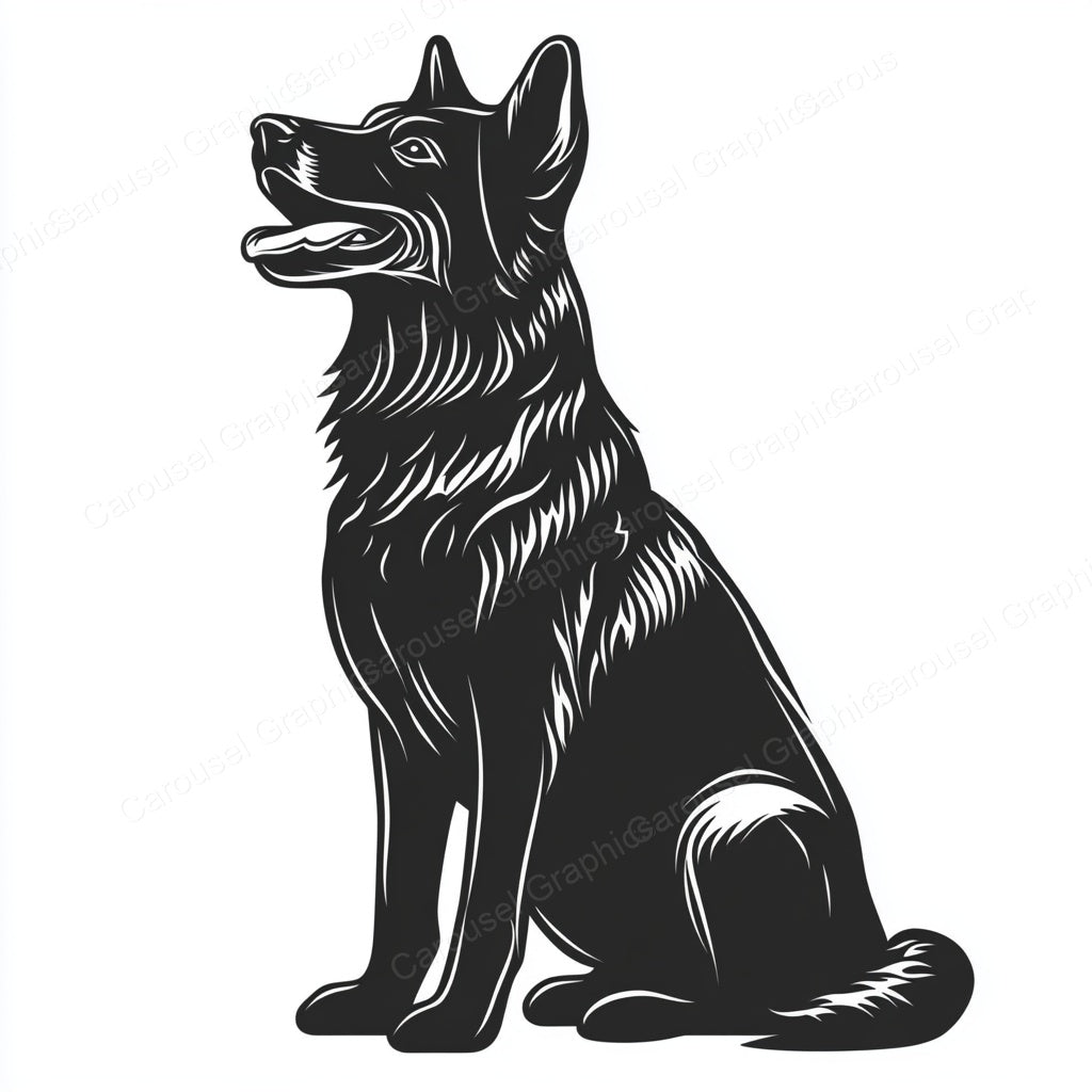 German Shepherd Vector Graphic preview