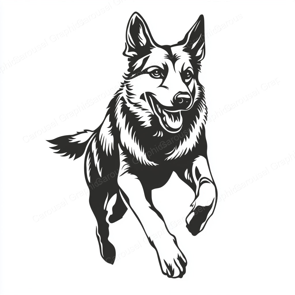 German Shepherd Vector Graphic preview