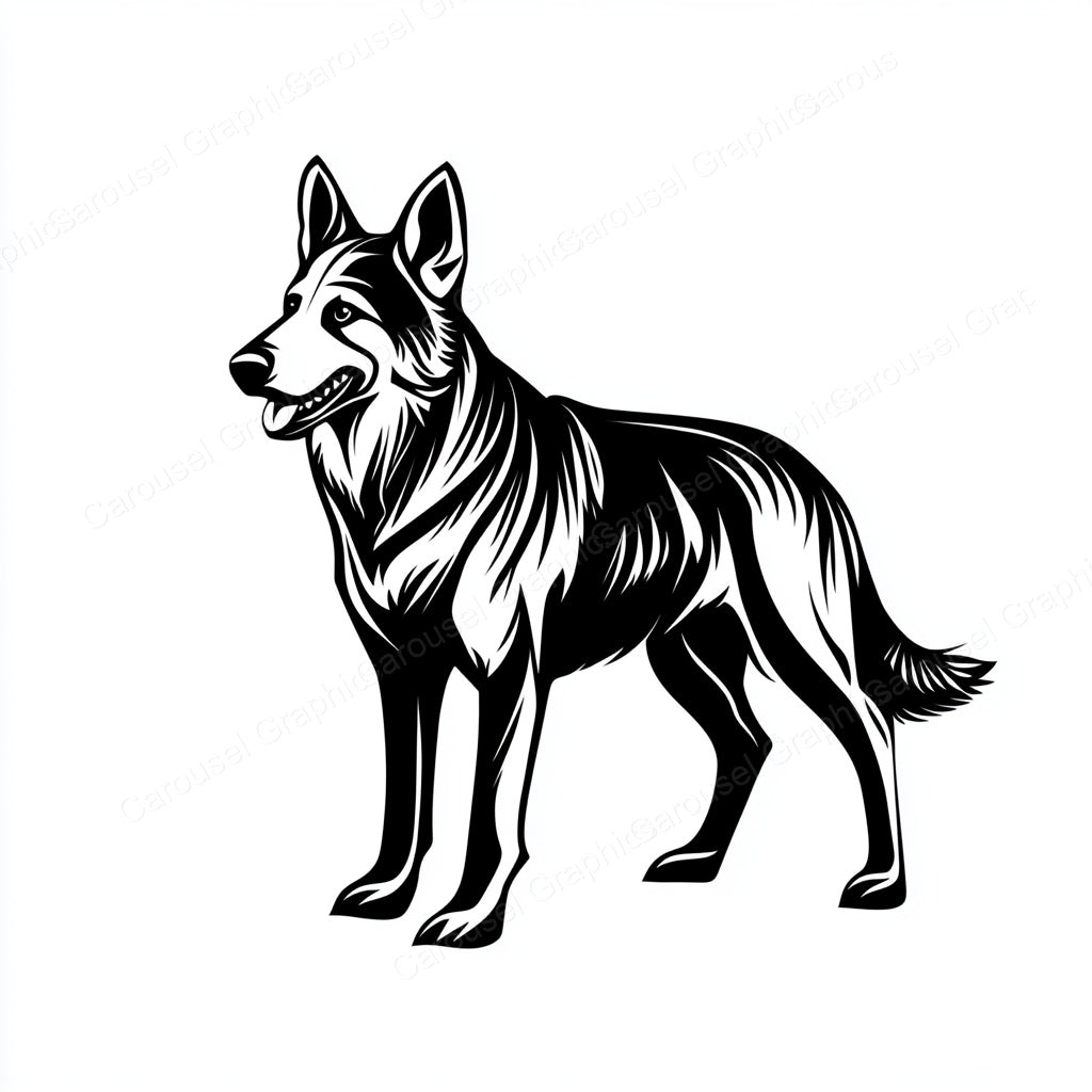 German Shepherd Vector Graphic preview