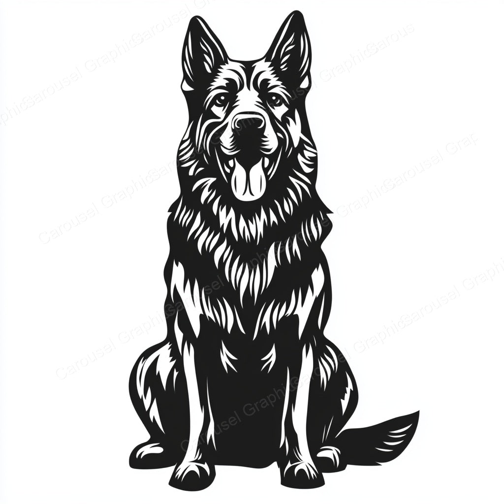 German Shepherd Vector Graphic preview