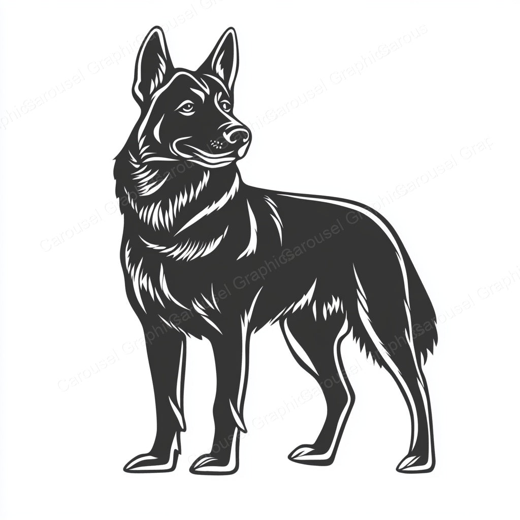German Shepherd Vector Graphic preview