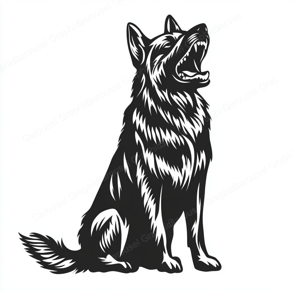 German Shepherd Vector Graphic preview