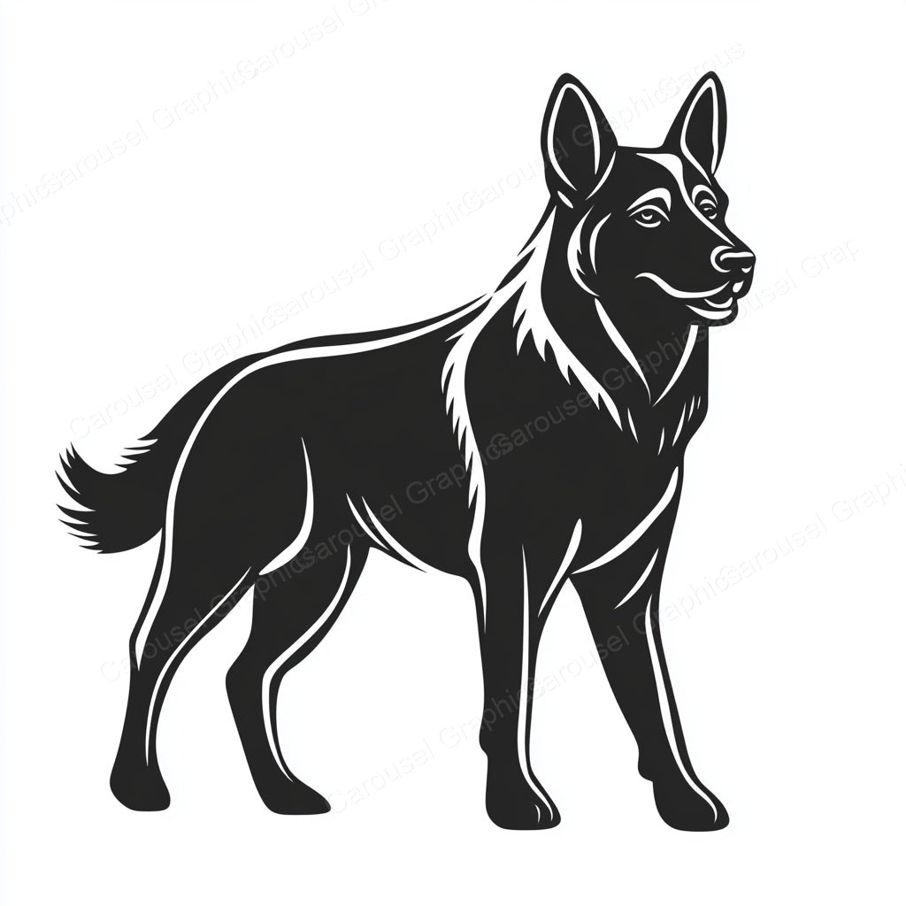 German Shepherd Vector Graphic preview