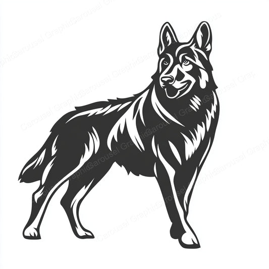 German Shepherd Vector Graphic preview