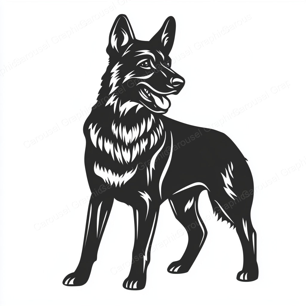 German Shepherd Vector Graphic preview