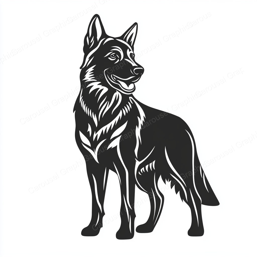 German Shepherd Vector Graphic preview