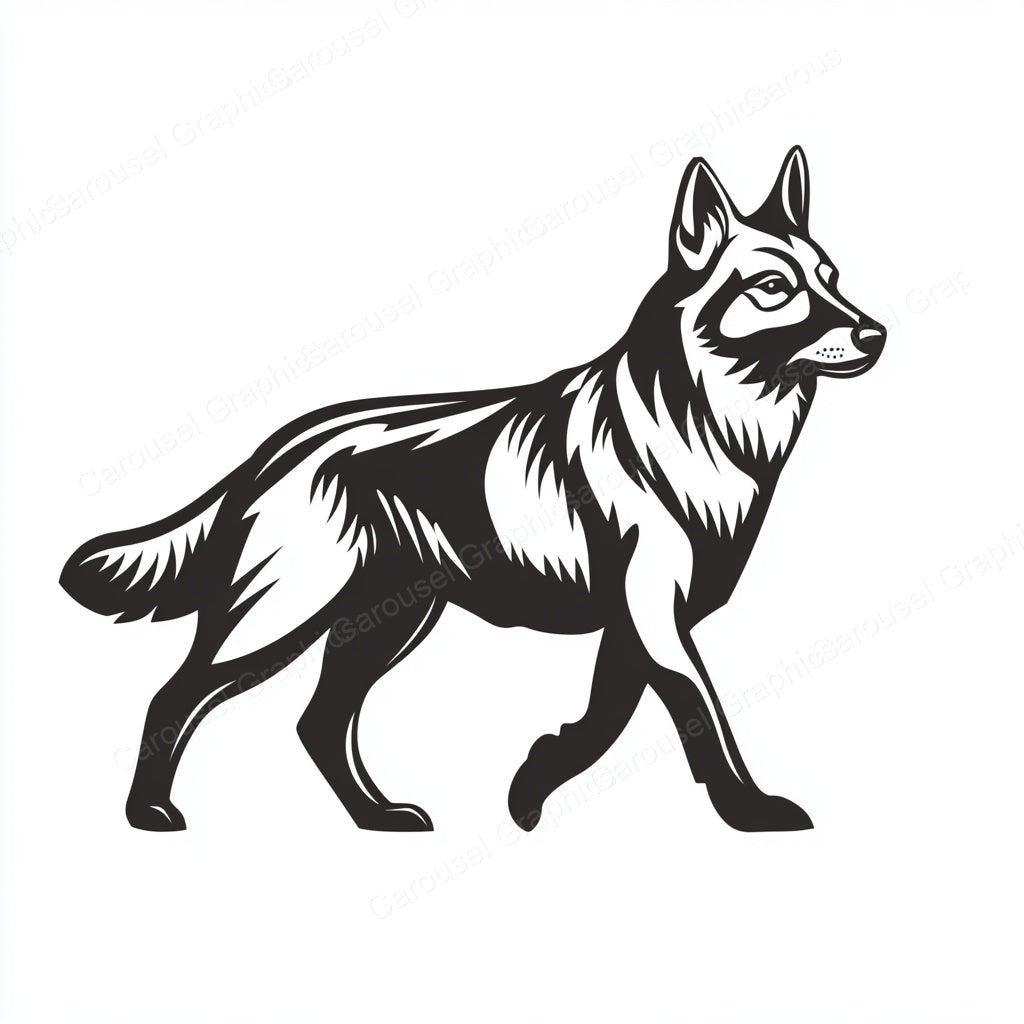 German Shepherd Vector Graphic preview
