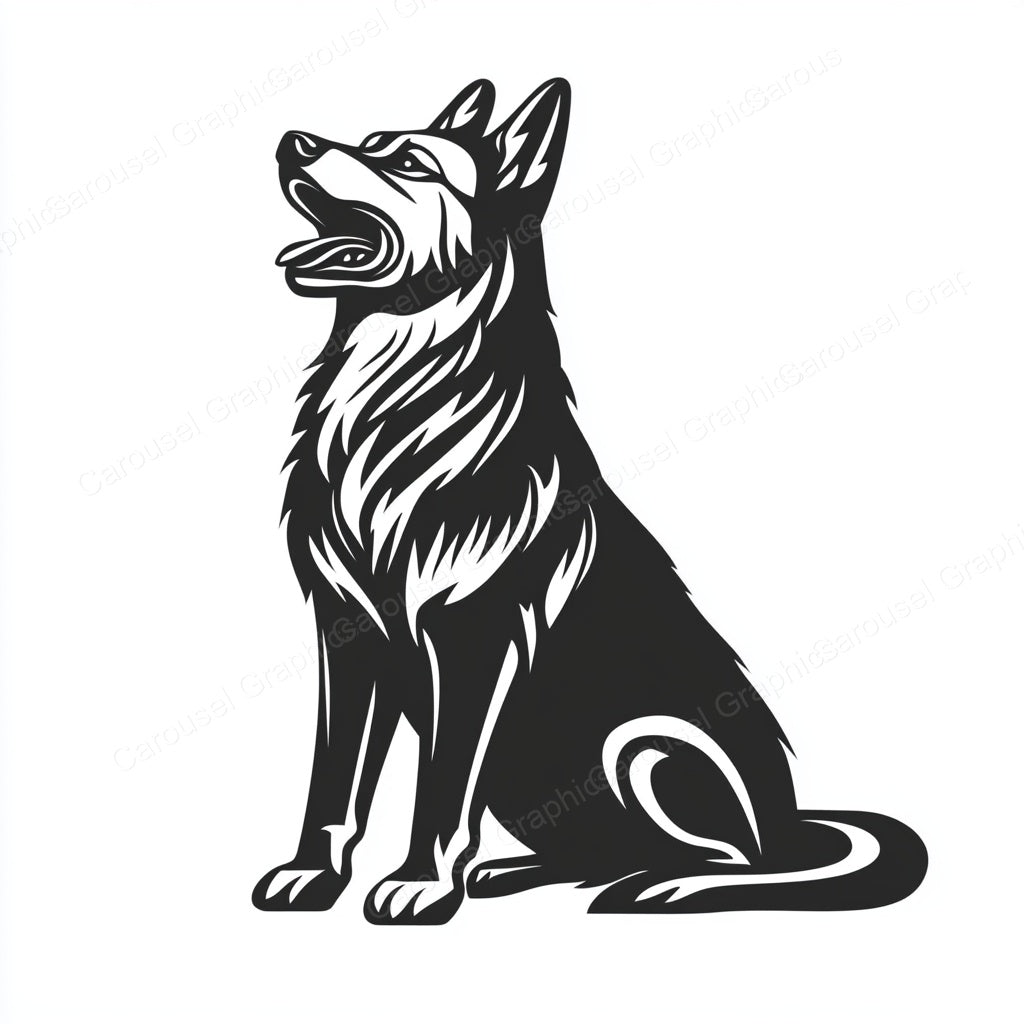 German Shepherd Vector Graphic preview