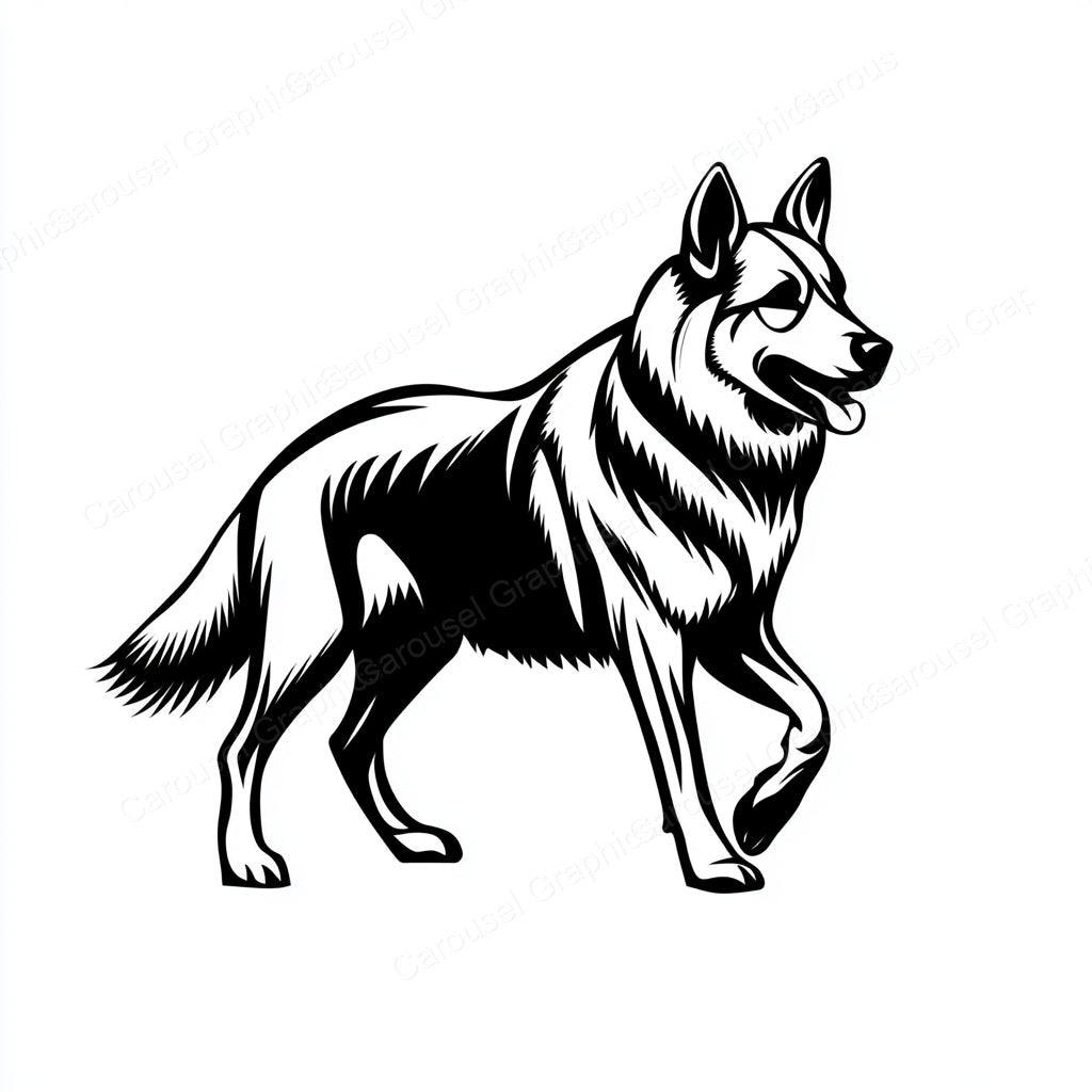 German Shepherd Vector Graphic preview
