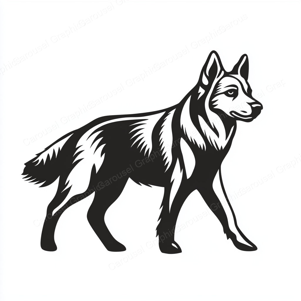German Shepherd Vector Graphic preview