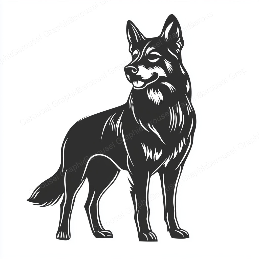German Shepherd Vector Graphic preview