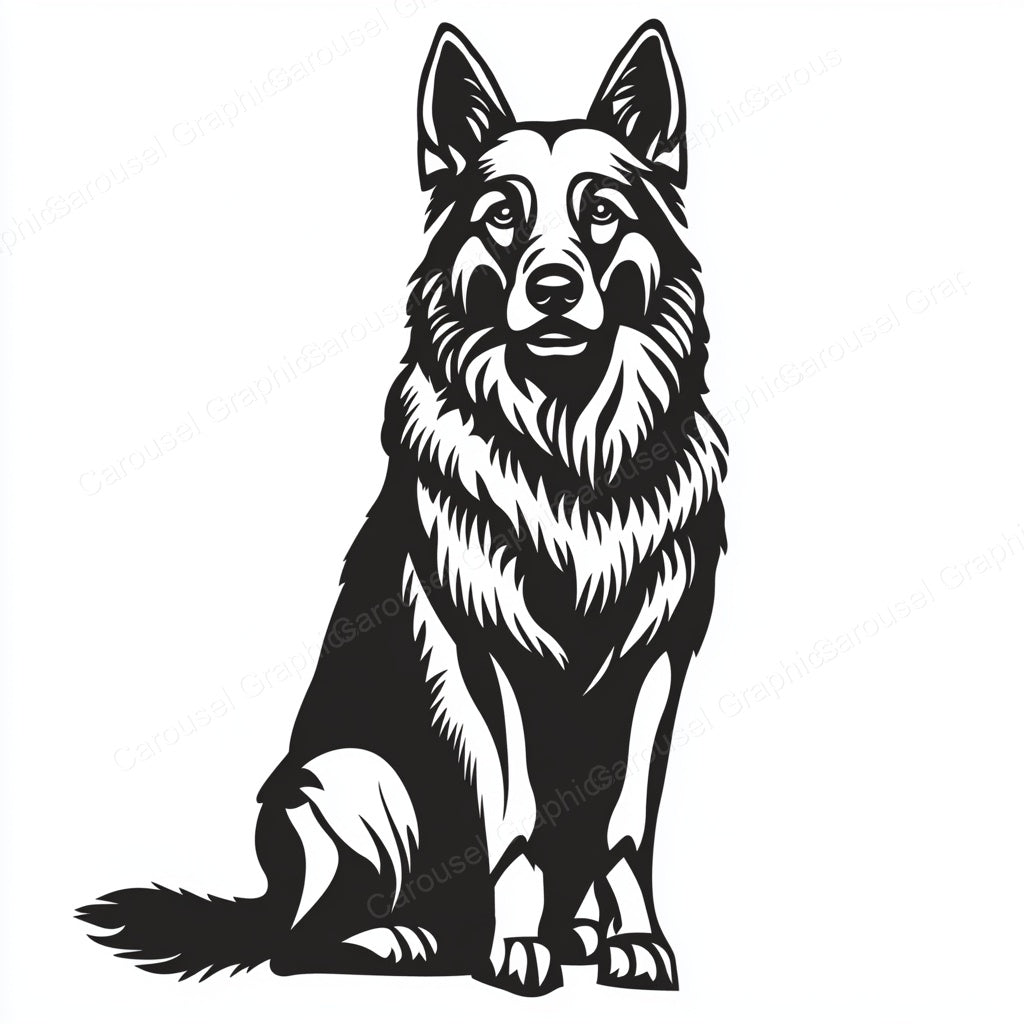 German Shepherd Vector Graphic preview