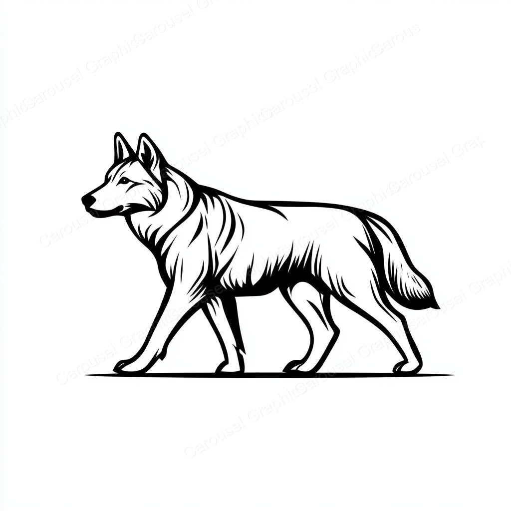 German Shepherd Vector Graphic preview