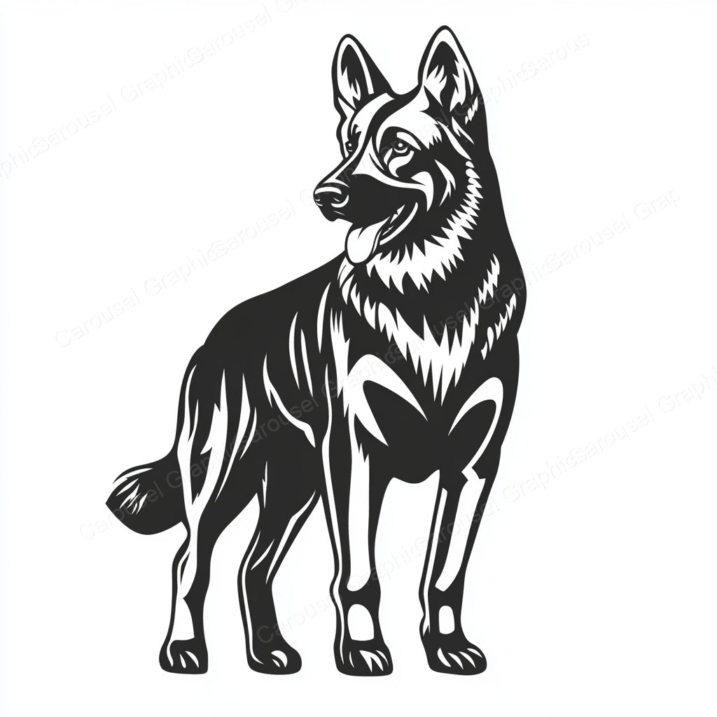 German Shepherd Vector Graphic preview