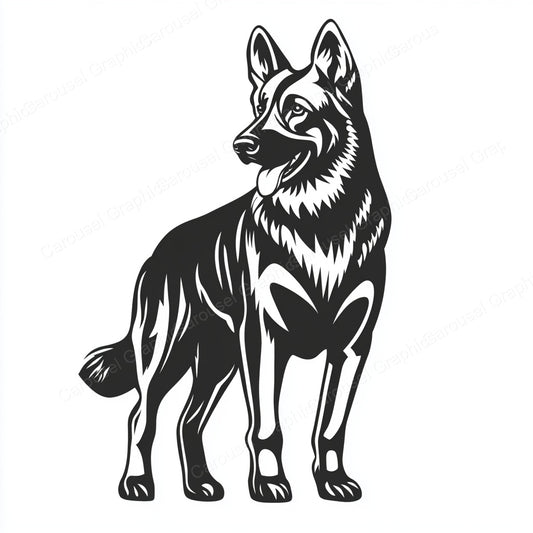 German Shepherd Vector Graphic preview