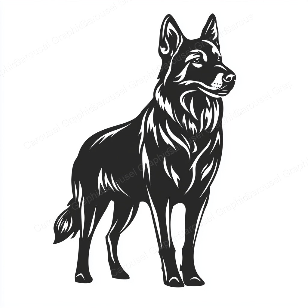 German Shepherd Vector Graphic preview