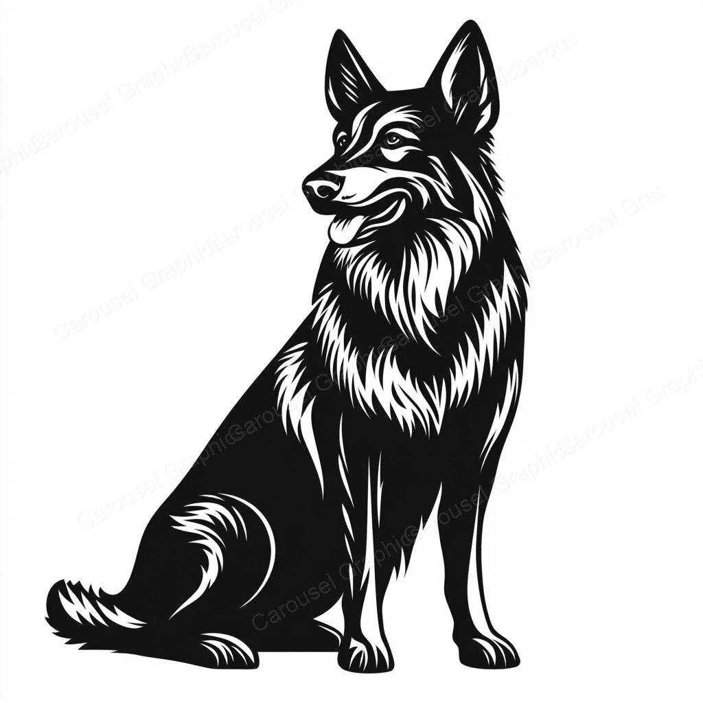 German Shepherd Vector Graphic preview