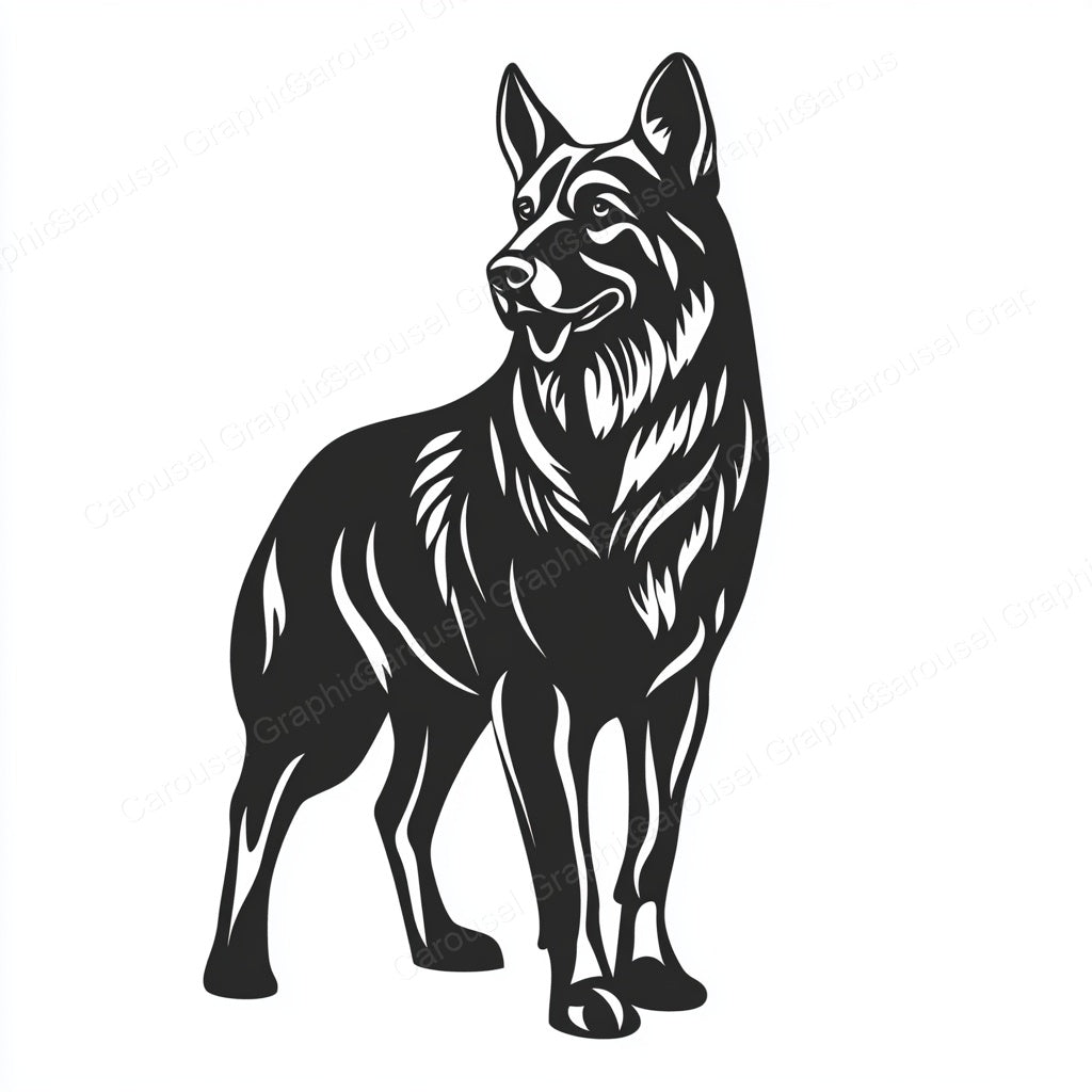 German Shepherd Vector Graphic preview