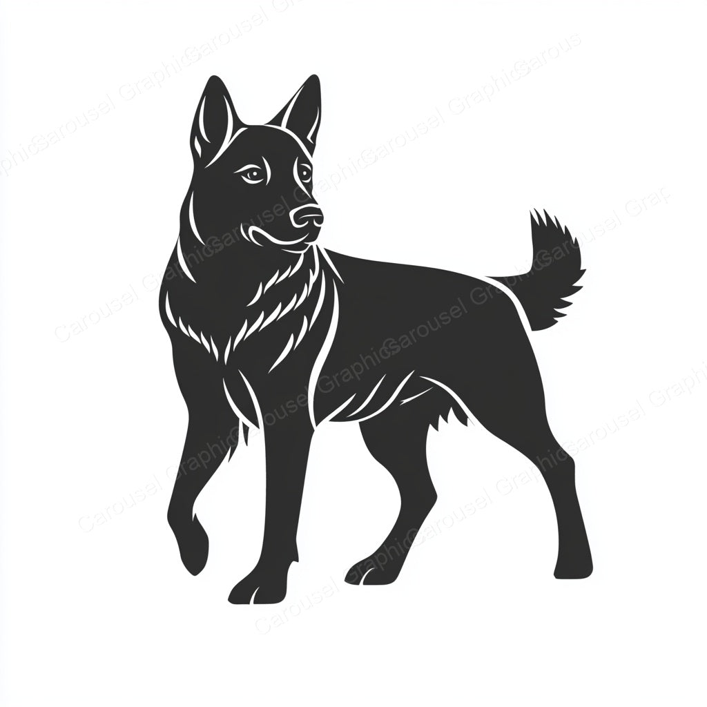 German Shepherd Vector Graphic preview
