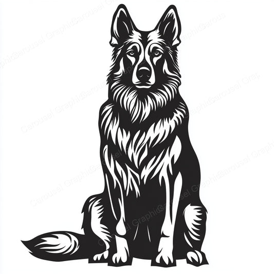 German Shepherd Vector Graphic preview