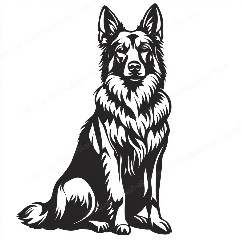German Shepherd Vector Graphic preview