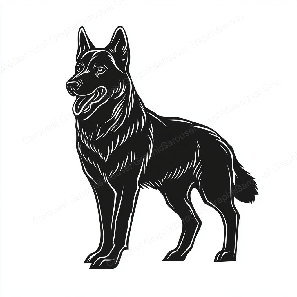 German Shepherd Vector Graphic preview