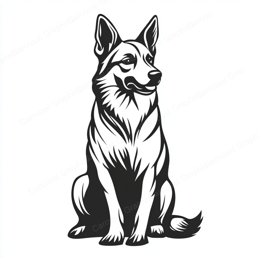 German Shepherd Vector Graphic preview