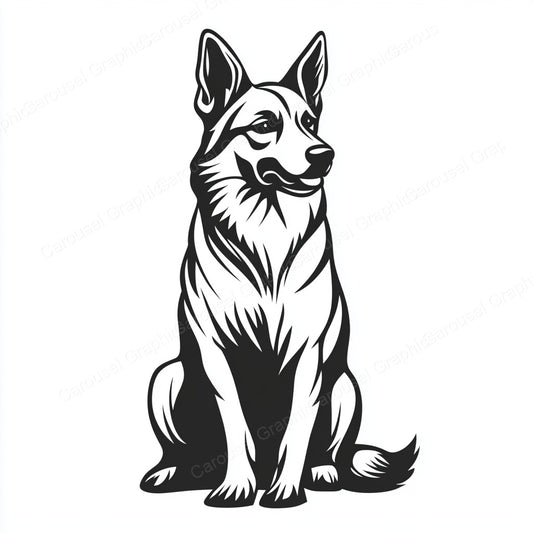 German Shepherd Vector Graphic preview