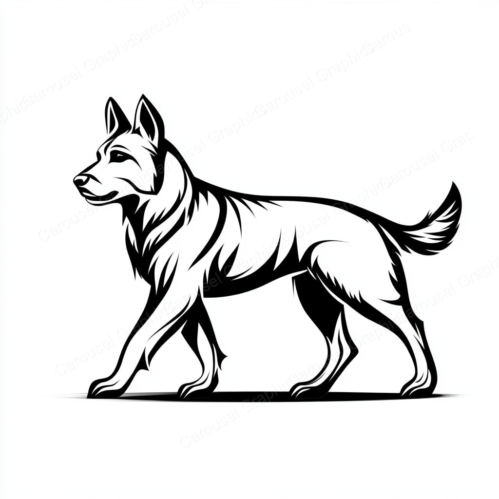German Shepherd Vector Graphic preview