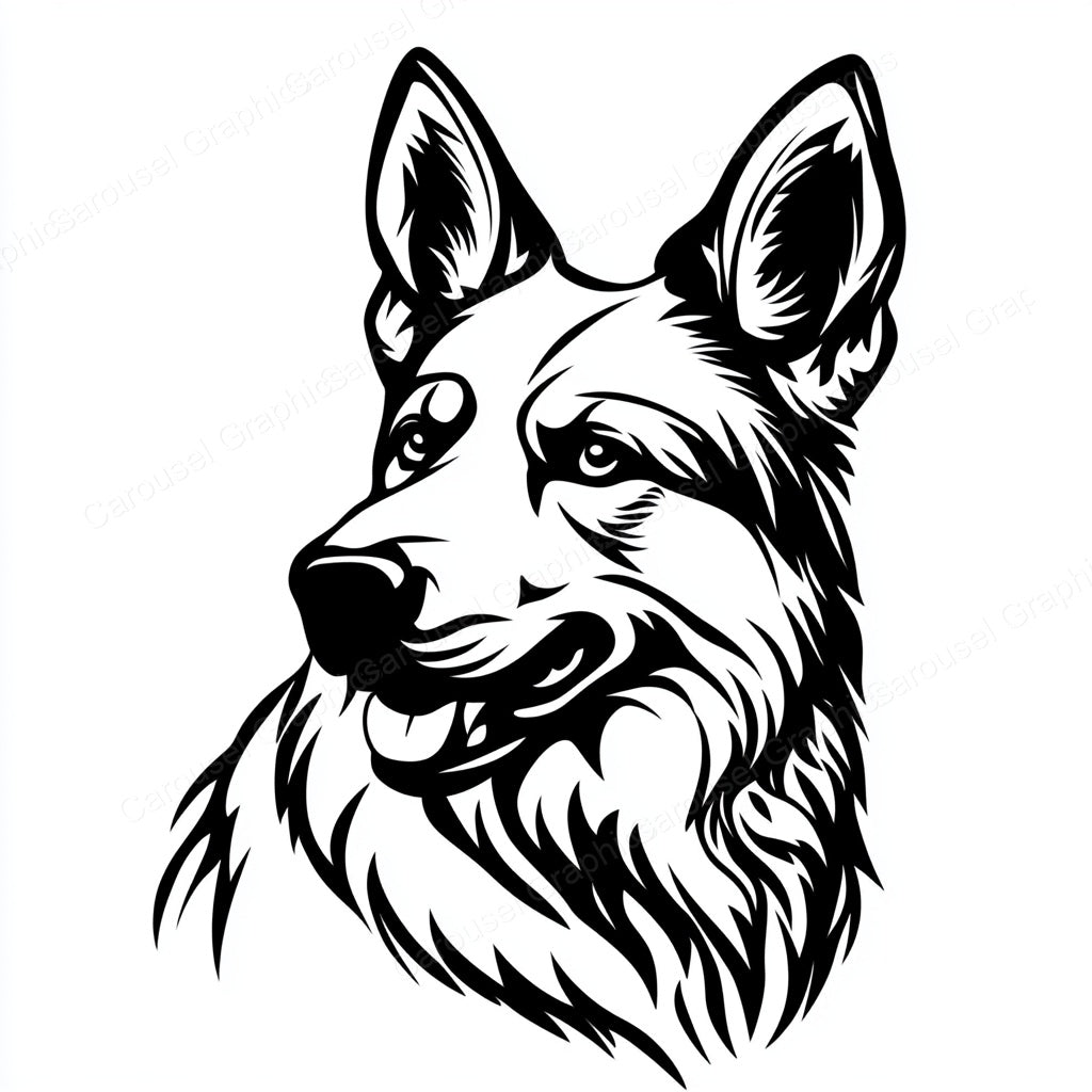 German Shepherd Vector Graphic preview