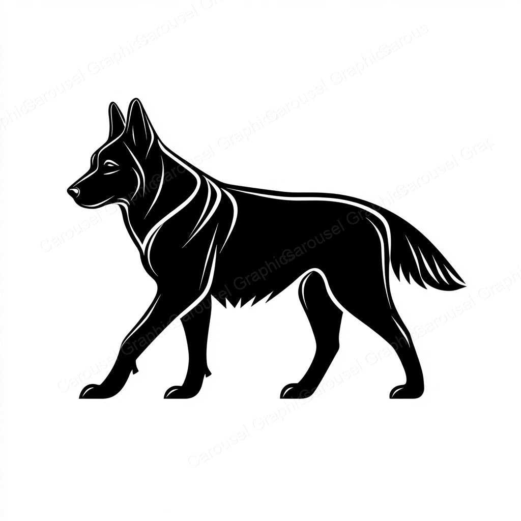 German Shepherd Vector Graphic preview