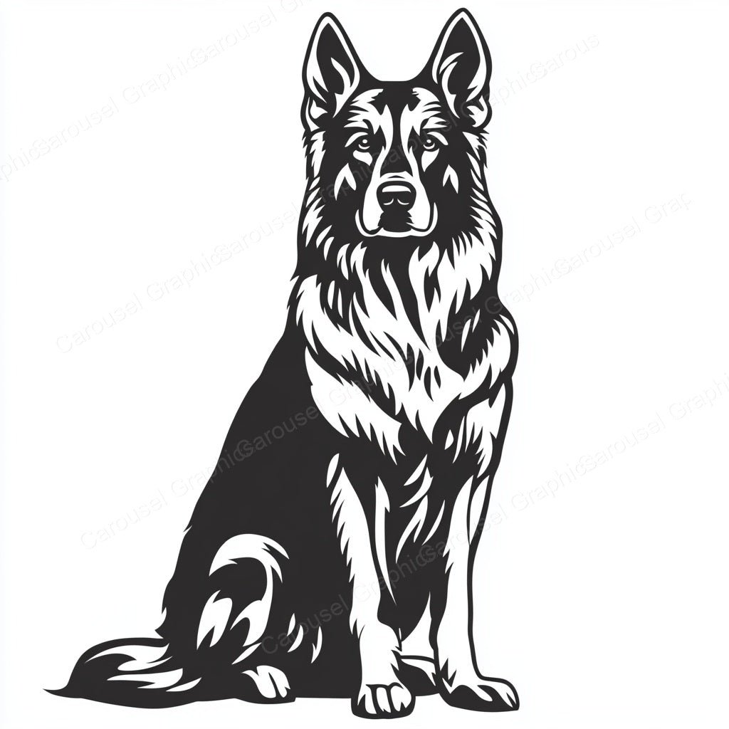 German Shepherd Vector Graphic preview