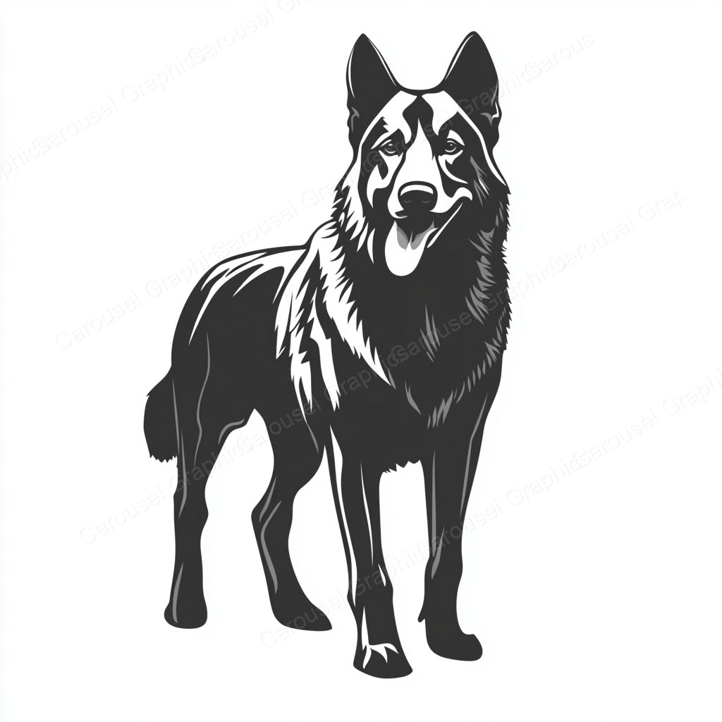 German Shepherd Vector Graphic preview