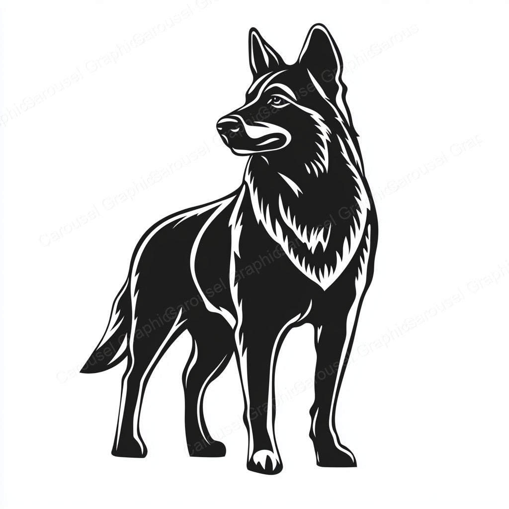 German Shepherd Vector Graphic preview