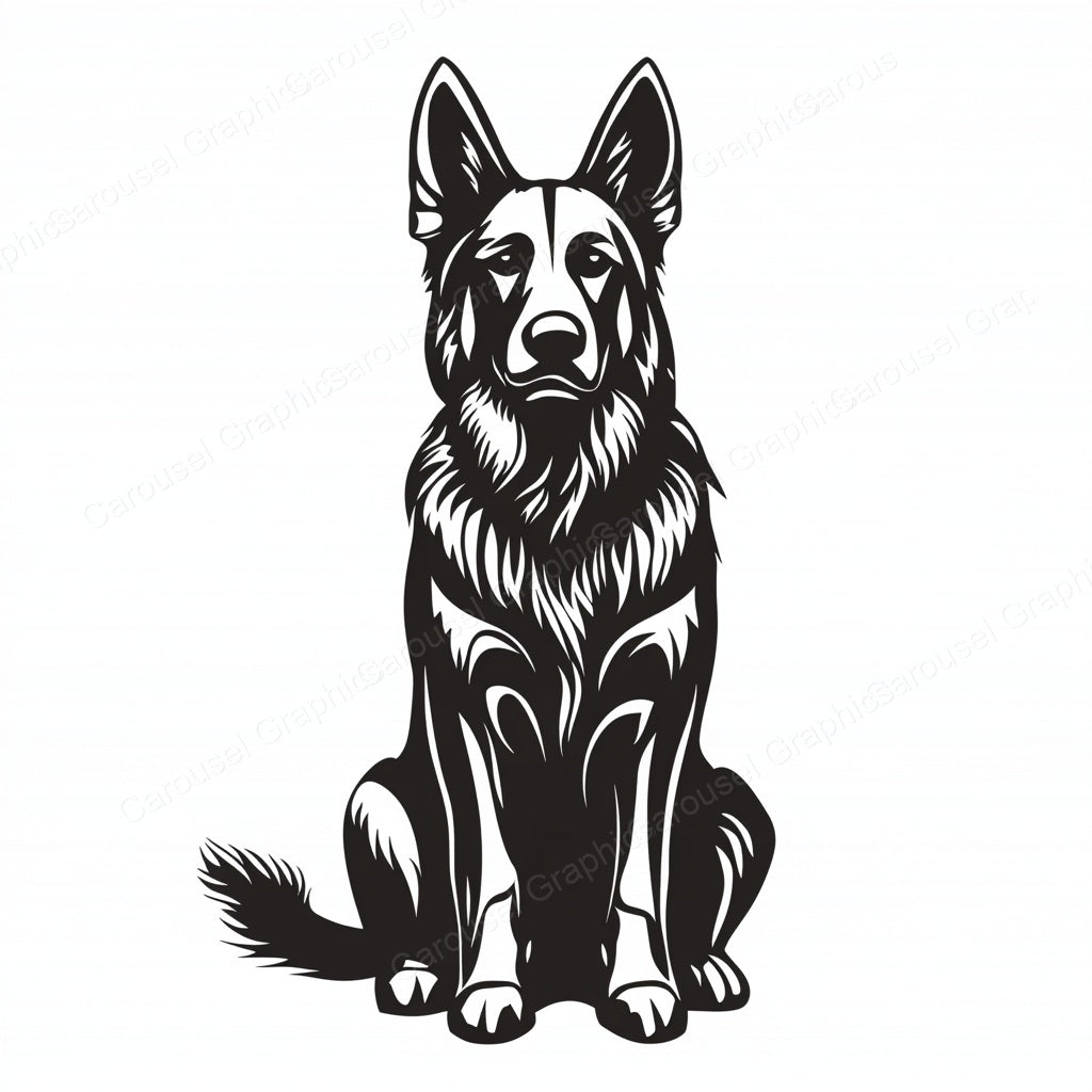 German Shepherd Vector Graphic preview