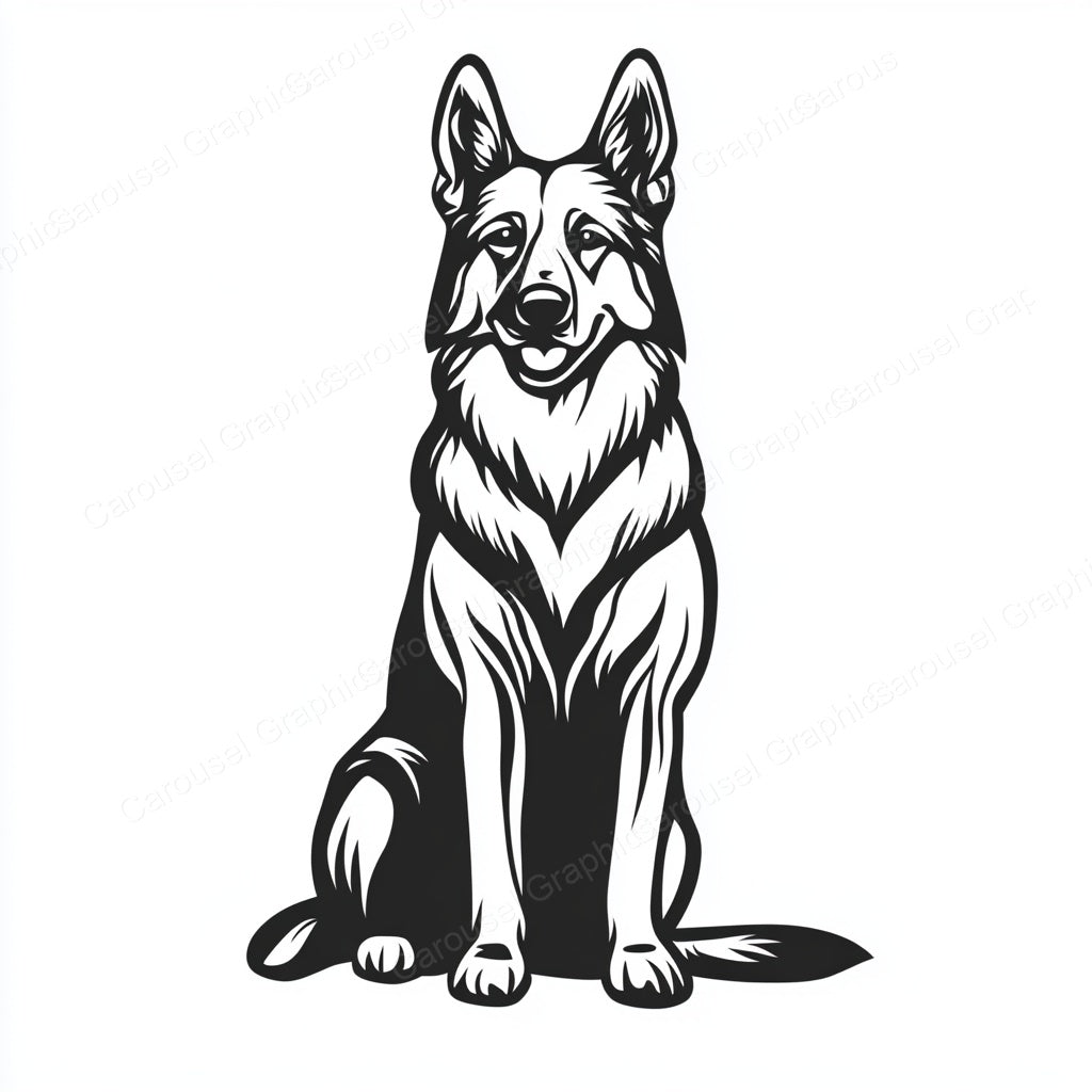 German Shepherd Vector Graphic preview