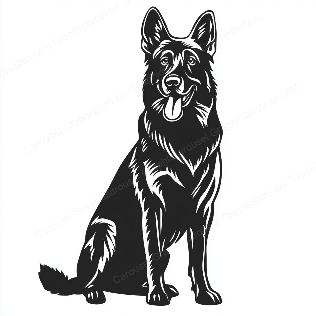 German Shepherd Vector Graphic preview