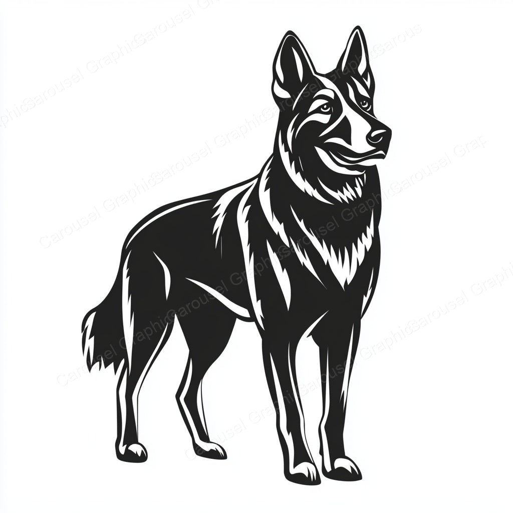 German Shepherd Vector Graphic preview