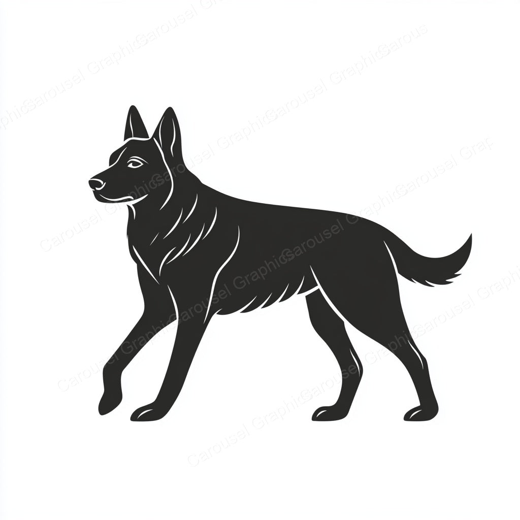 German Shepherd Vector Graphic preview